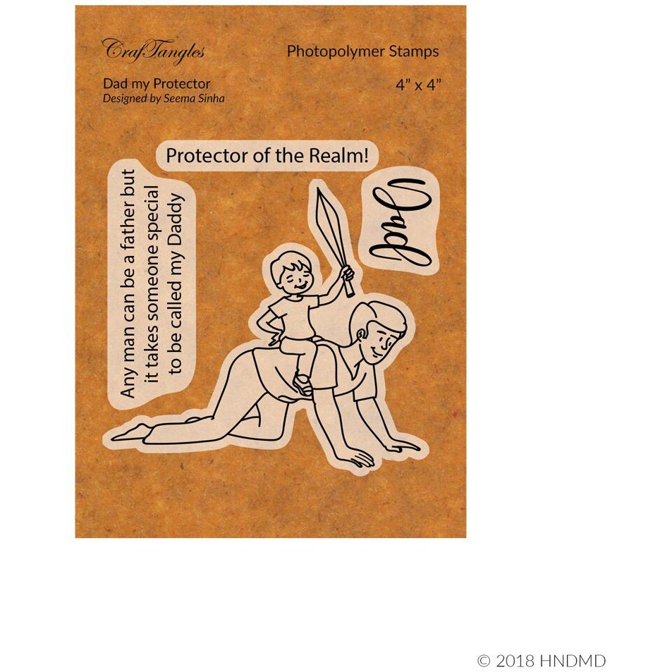 Craftangles Photopolymer Stamps - Dad My Protector