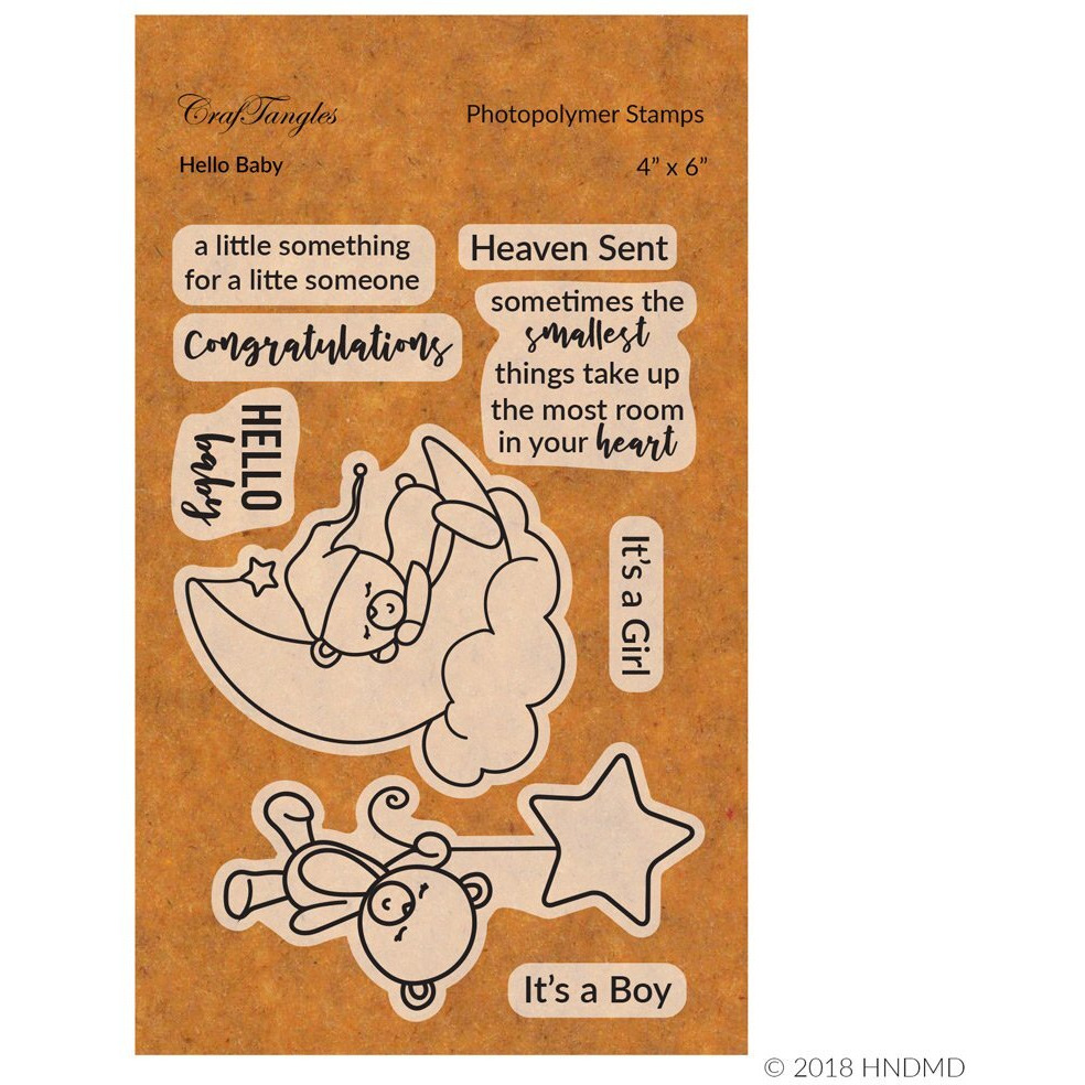 Craftangles Photopolymer Stamps - Hello Baby