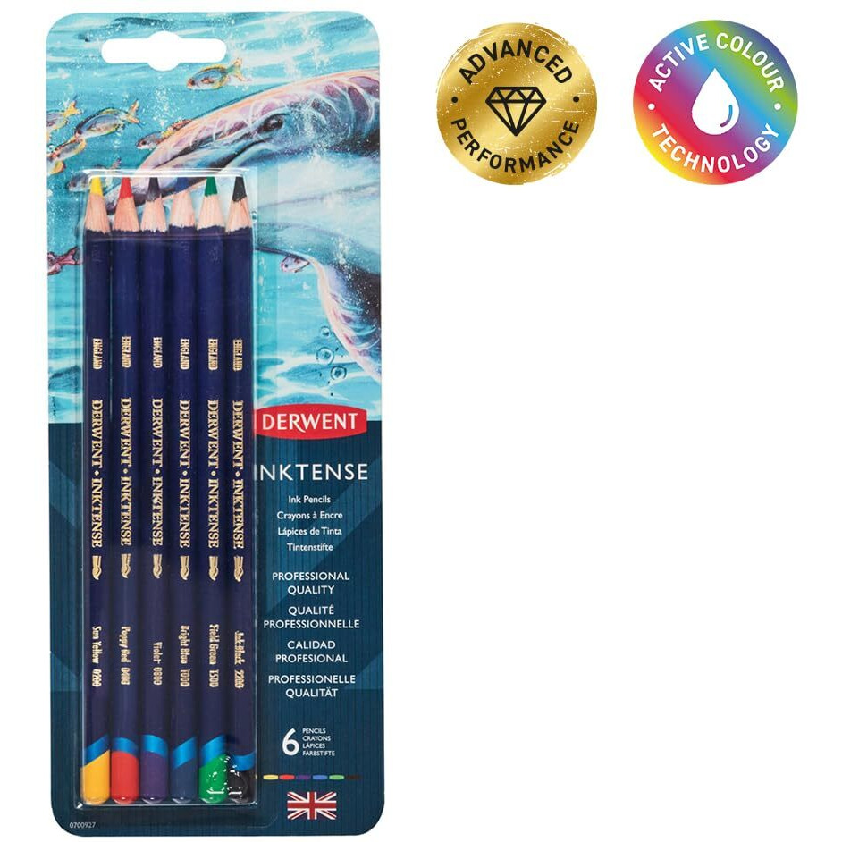 Derwent Inktense Watercolour Pencils Blister (Set Of 6)