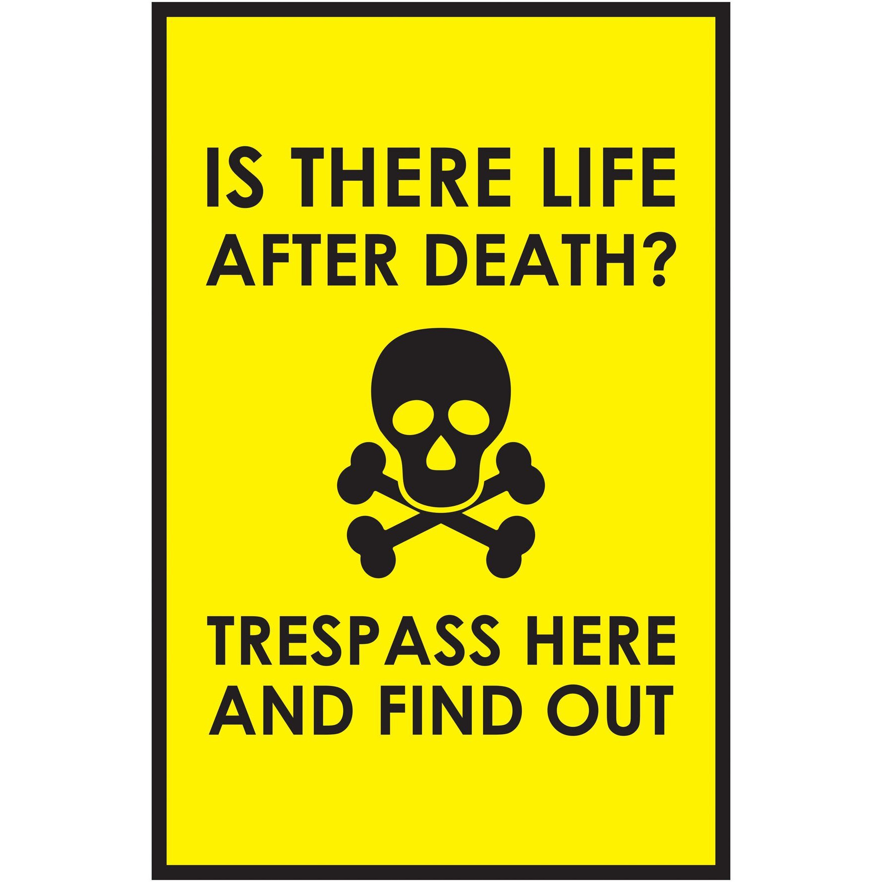 Inephos Trespass Warning Funny Poster (12 X 18 Inch)
