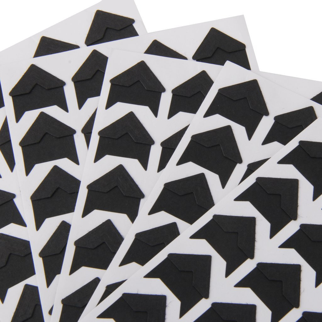 Imported 5 Sheet Diy Photo Album Scrapbook Corner Sticker Black