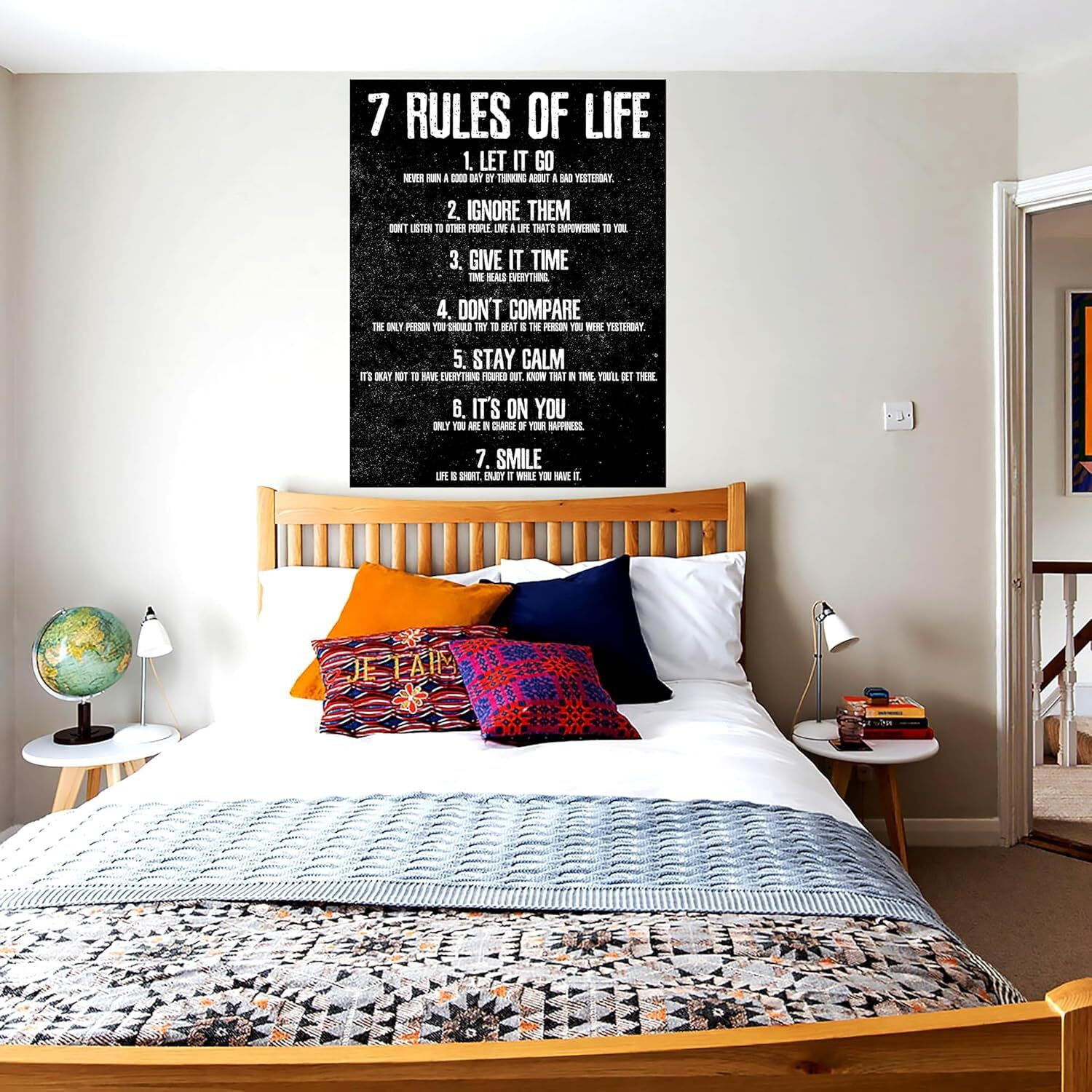 My D Square Motivational Poster 7 Rules Of Life Wall Poster For Living Study Room Gym Office Hall Size 30 X 45 Cm Self Adhesive Vinyl