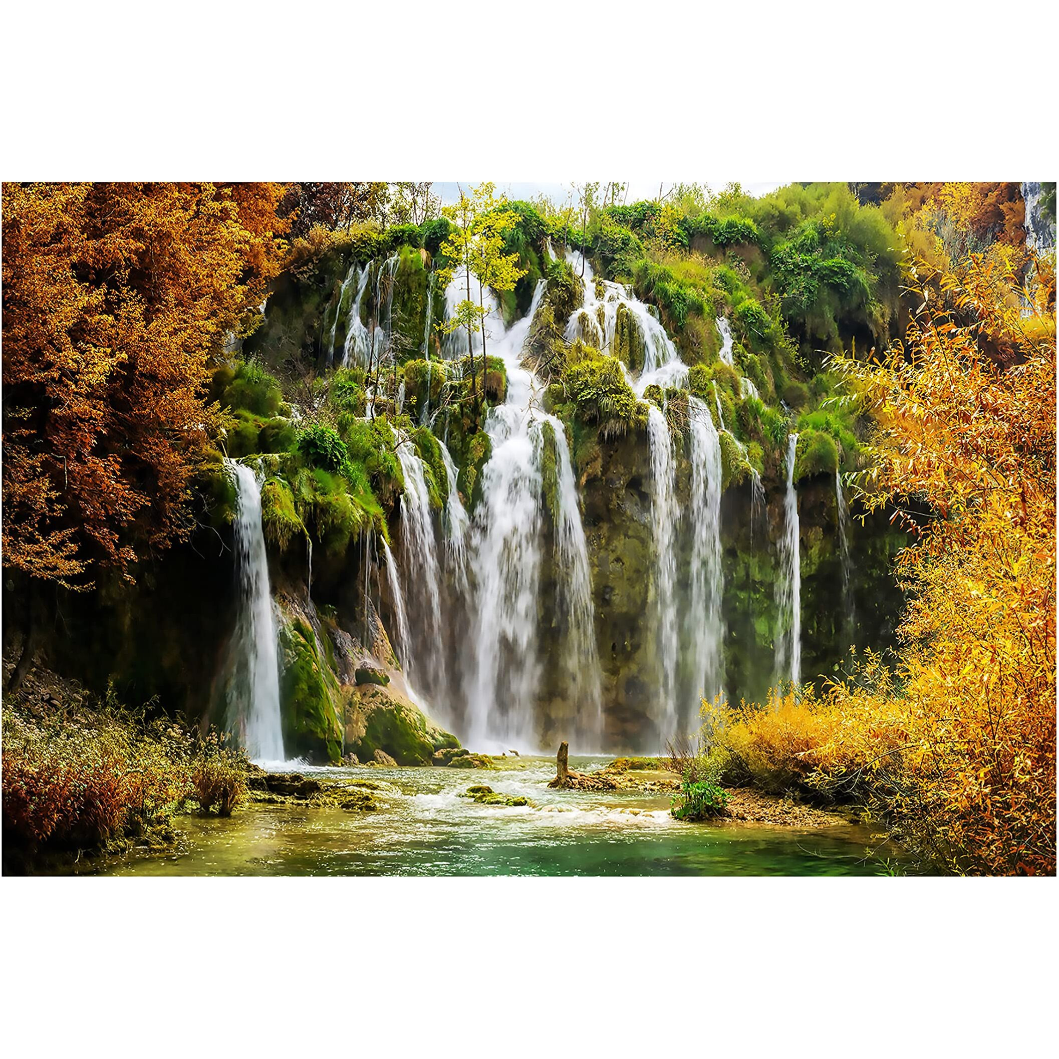 My D Square Vinyl, Nature Waterfall Wall Poster For Living Room Bedroom Size 36 X 24 Inch Self Adhesive Wall Art Dnp101