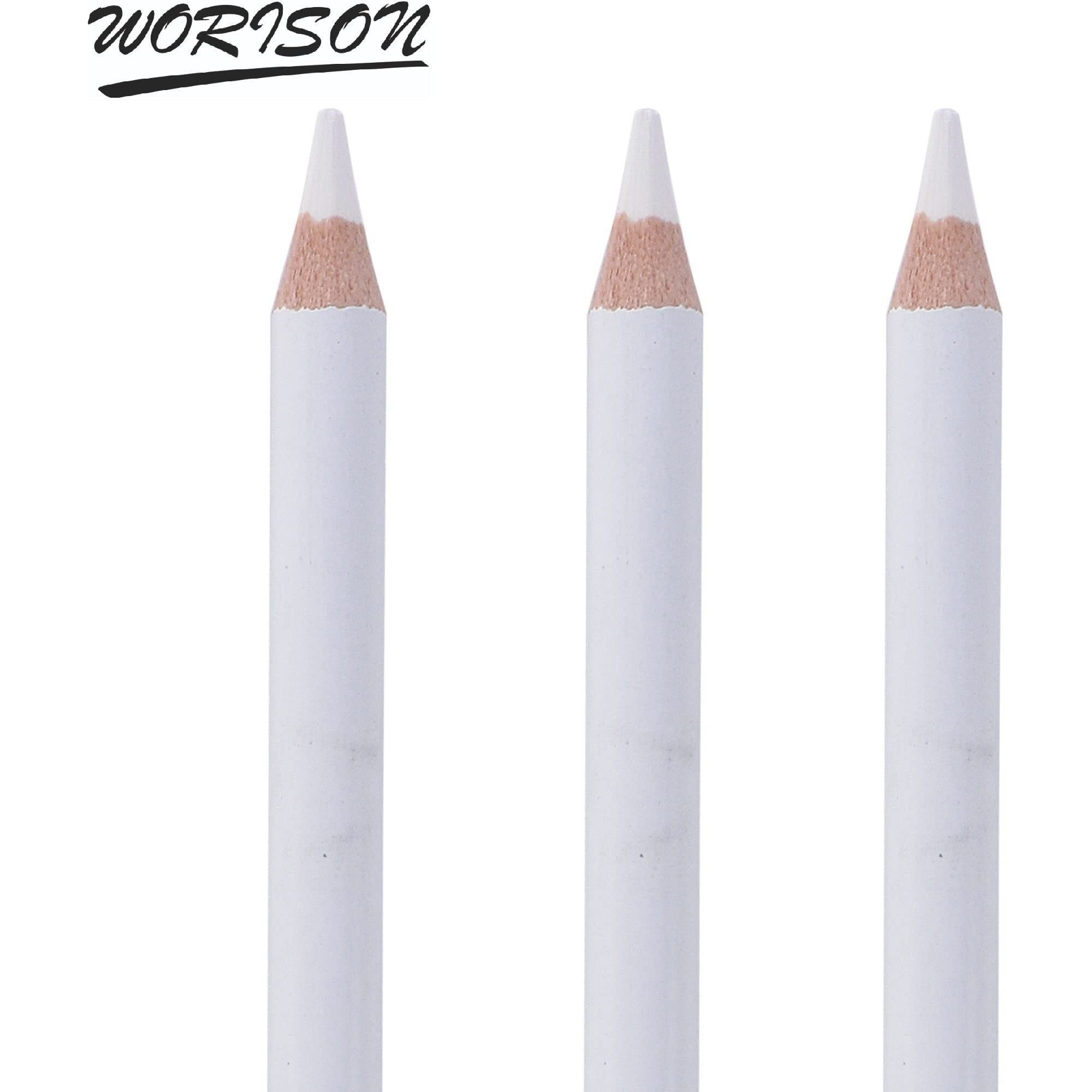Worison White Charcoal Pencil Set Of 3Pc For Sketching, Drawing Etc