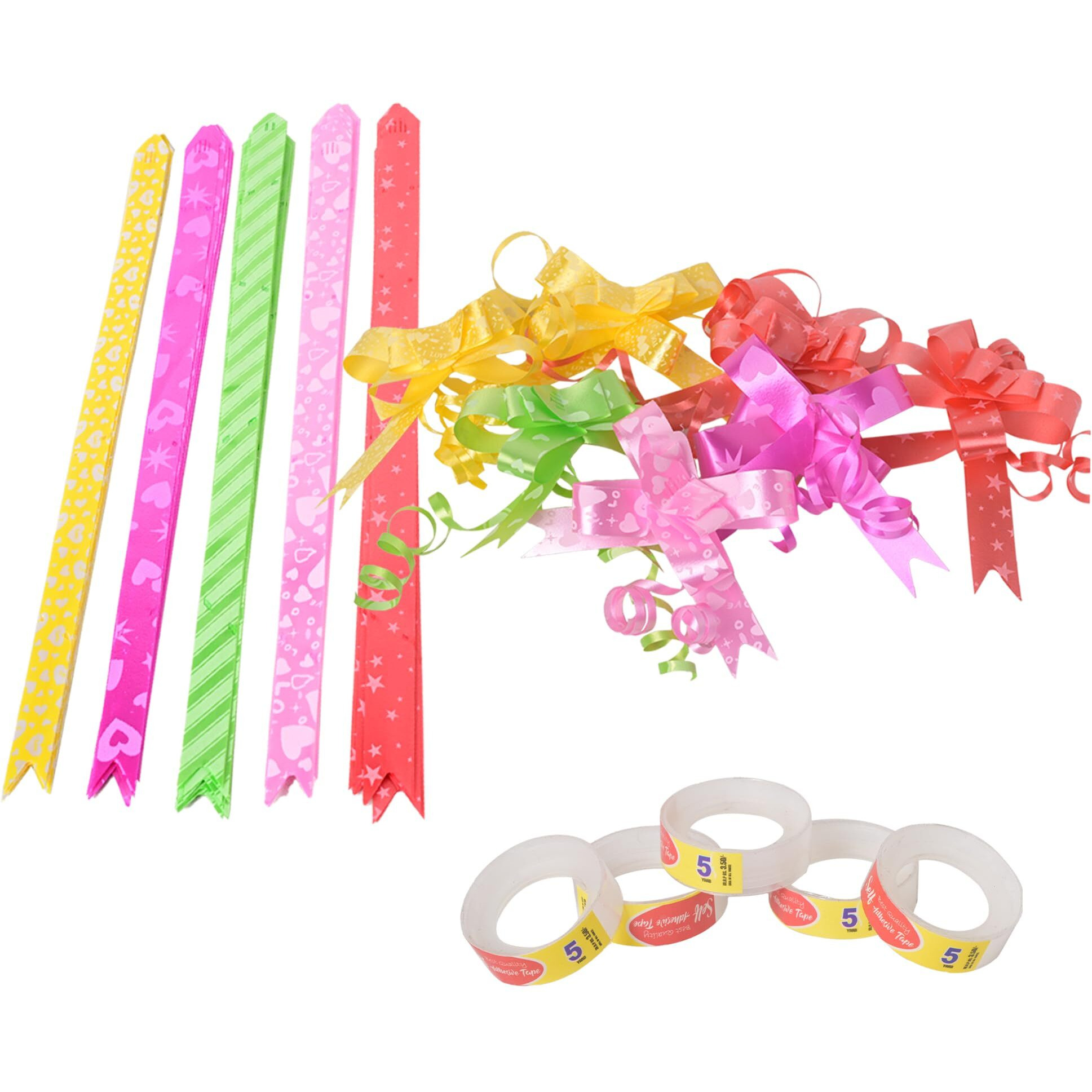 Suffix Retail  - Gift Ribbons For Packing, Ribbons For Gift Wrapping, Bow For Gift Wrapping - Craft Decoration Items (50)