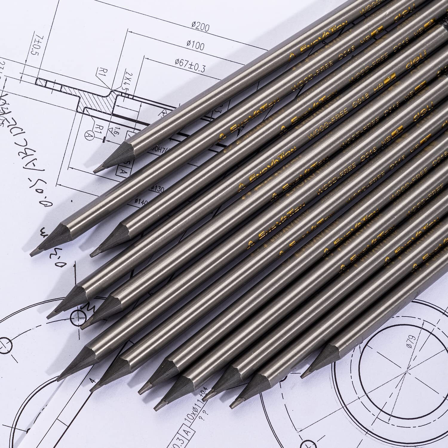 Deli Hb Graphite Pencil, Writing, Drawing Sketching Pencil With Eraser,Best Gift For Kids (12 Piece)