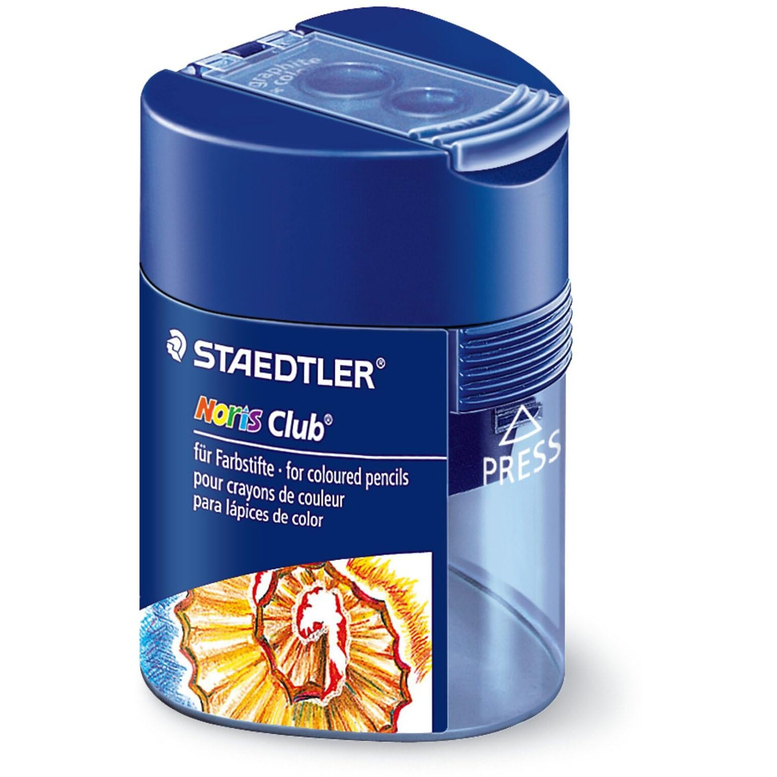 Staedtler 512 128 Double Hole Tub Triangular Metal Sharpener