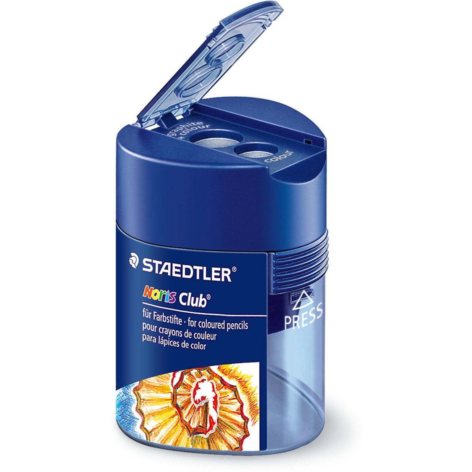 Staedtler 512 128 Double Hole Tub Triangular Metal Sharpener