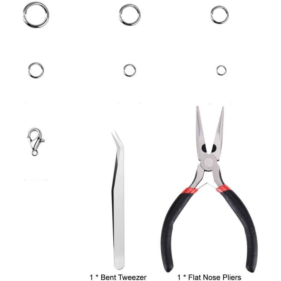 Diy Crafts Design No  3, Pack Of 1 Set, Silver Jump Rings With Lobster Clasps And Jewelry Pliers For Jewelry Making Supplie(Design No  3, Pack Of 1 Set)