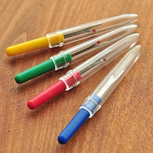 Sprade Colorful Plastic Handle Craft Thread Cutter Seam Ripper Stitch Unpicker Sewing Tool For Home Supplies- 4Pcs, Multicolour
