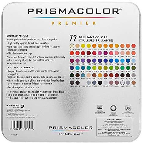 Prismacolor Premier Colored Pencils, Soft Core, 72-Count Free