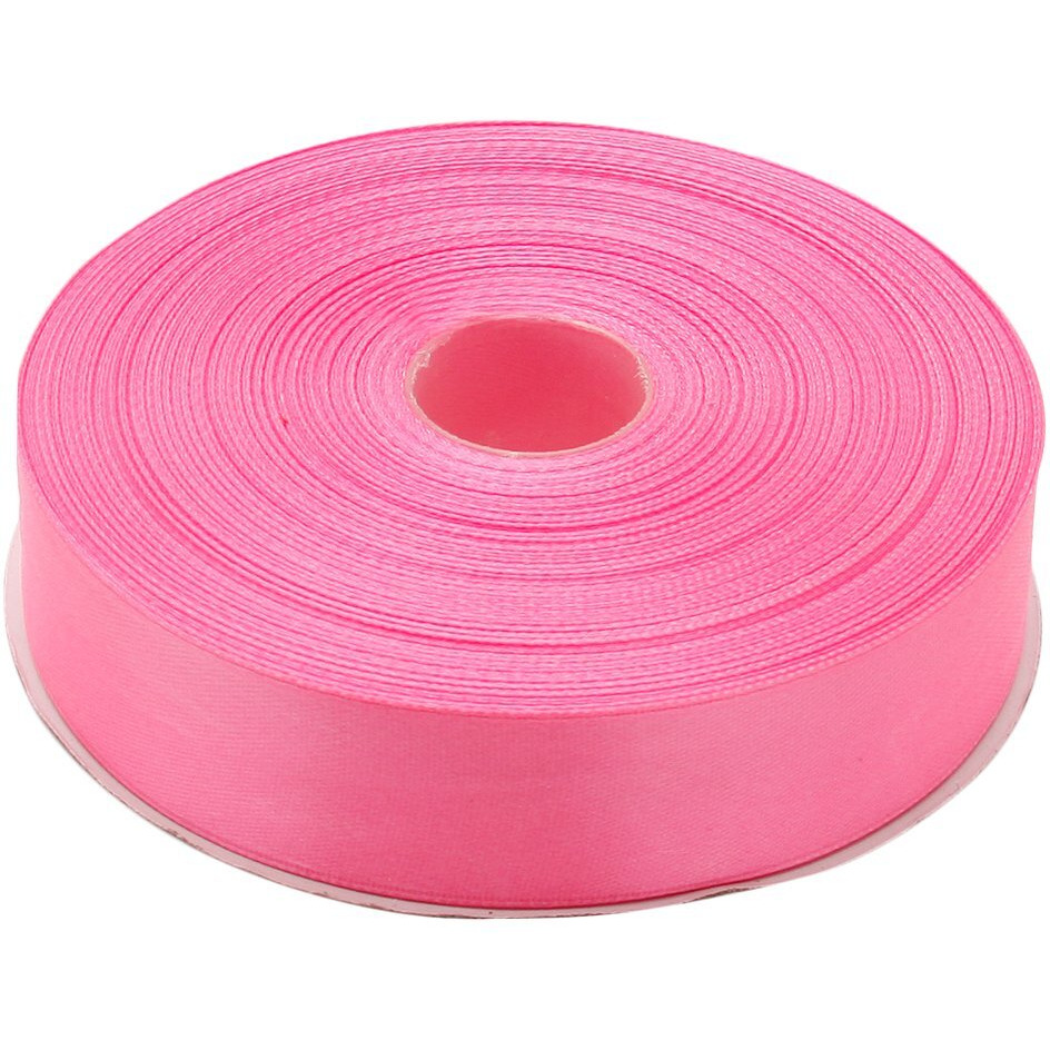 Diy Crafts Polyester Ribbon For Floral Arrangement, Wedding Bouquet, And Big Diy Artwork Projects | No Fading Woven Ribbon 1 Inches X 50 Yards Double Face Solid Satin Ribbon Roll, Pink