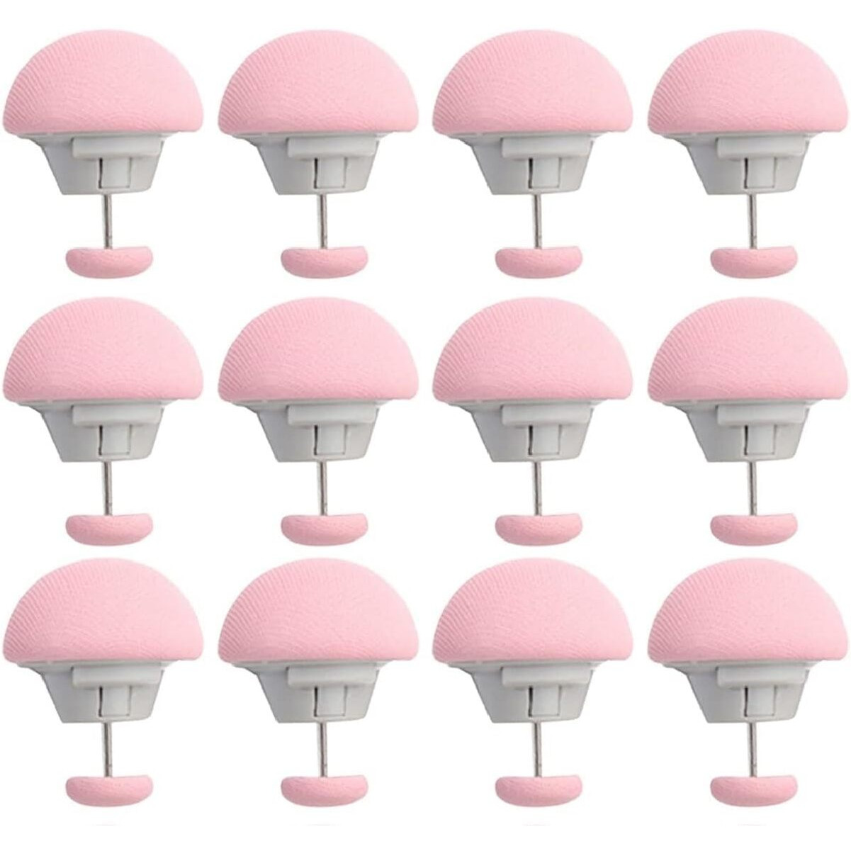 Vortipu Mushroom Blanket Clips, Non-Slip Duvet Cover Clips With One-Key Unlock, Comforter Quilt Holders, Bedding Fasteners For Blankets, Sheets, Curtains, And Mattresses (Pack Of 12, Pink)
