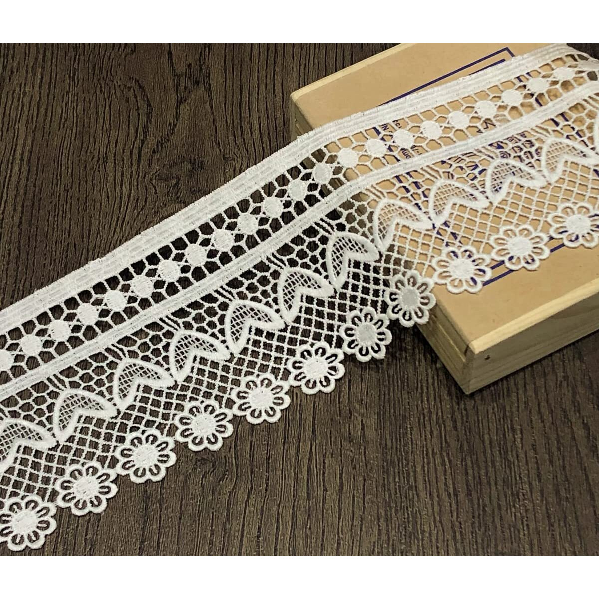 Orient Lace Craft Cotton Lace And Border Material For Suits, Saree & Dupatta (White, Size 10 Cm, Qty 5 Meter)