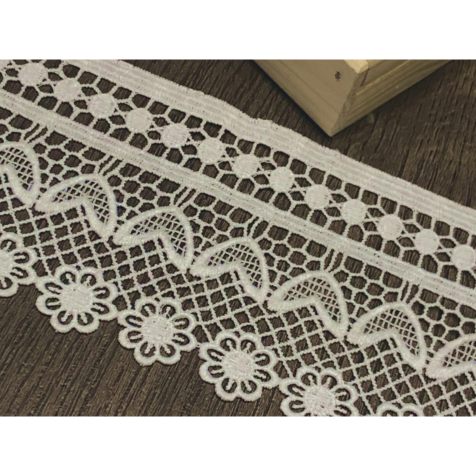 Orient Lace Craft Cotton Lace And Border Material For Suits, Saree & Dupatta (White, Size 10 Cm, Qty 5 Meter)