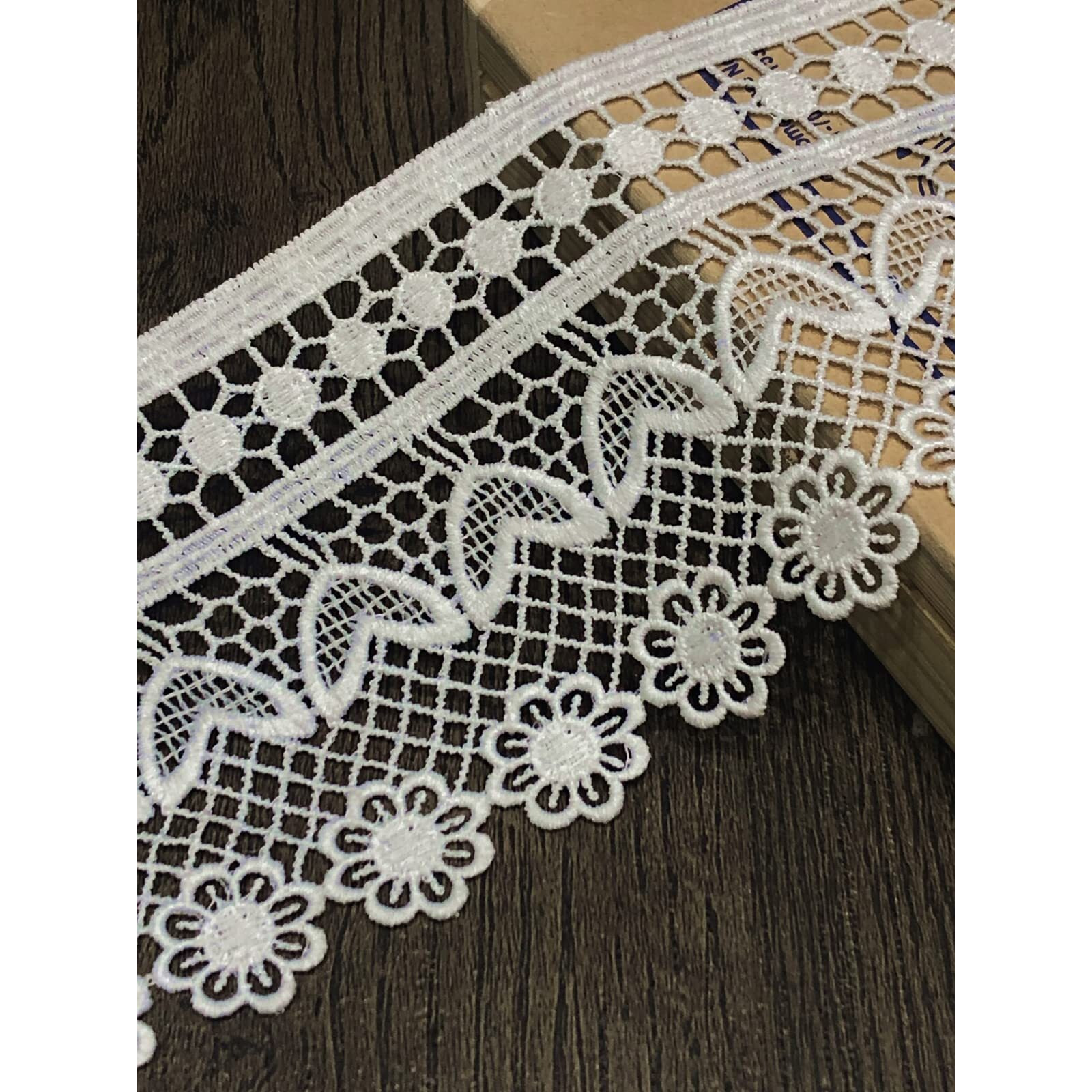 Orient Lace Craft Cotton Lace And Border Material For Suits, Saree & Dupatta (White, Size 10 Cm, Qty 5 Meter)