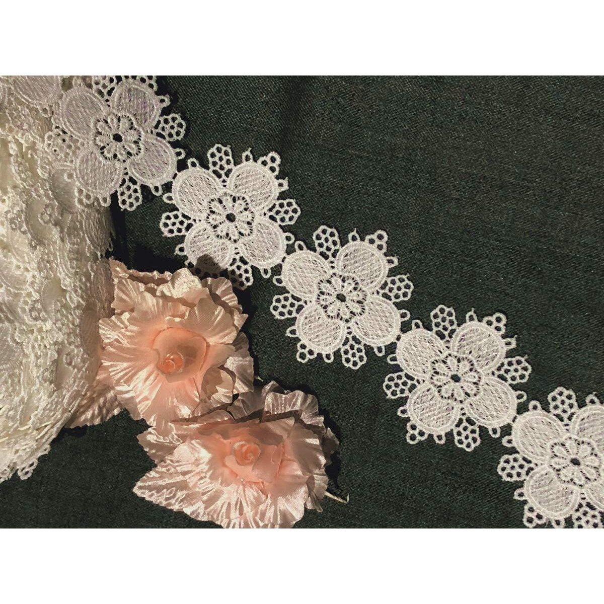 White Lace Border Material For Suits,Saree & Dupatta (5 Cm) Qty 10 Meter,Used As Trims,Borders,Embroidery Lace,Applique,Fabric Lace,Sewing Supplies,Cotton Lace Work,Diy.