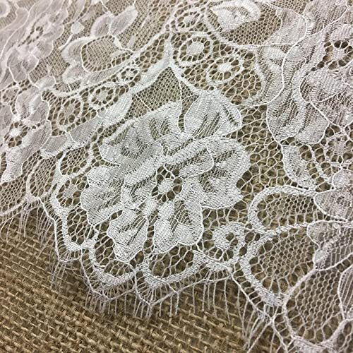 Orient Lace Craft Nylon Scallop Net Lace,Floral Design, Chantilly Lace,Trim,Ribbon Sewing Dress,Skirt,Decor,Dupatta Lace Border Bridal,French Curtains,Diy Handicrafts.