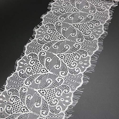 Orient Lace Craft White Net| Chantilly Lace Nylon Flower Eyelash Lace Trim Ribbon Sewing Dress Skirt Decor Diy Handicrafts.