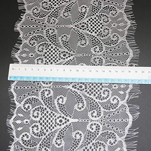 Orient Lace Craft White Net| Chantilly Lace Nylon Flower Eyelash Lace Trim Ribbon Sewing Dress Skirt Decor Diy Handicrafts.