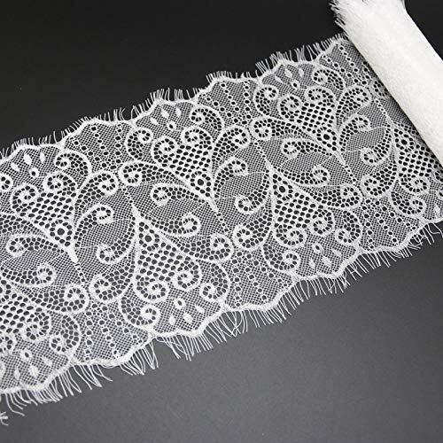 Orient Lace Craft White Net| Chantilly Lace Nylon Flower Eyelash Lace Trim Ribbon Sewing Dress Skirt Decor Diy Handicrafts.