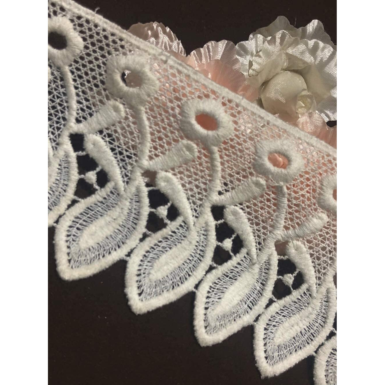 Off White Cotton Lace And Border Material For Suits,Saree & Dupatta (Size 9 Cm) Qty 5 Meter,Used As Trims,Borders,Embroidery Lace, Lace Applique,Fabric Lace,Sewing Supplies,Cotton Lace Work,Diy.