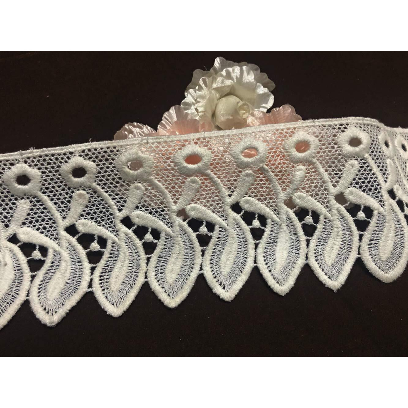 Off White Cotton Lace And Border Material For Suits,Saree & Dupatta (Size 9 Cm) Qty 5 Meter,Used As Trims,Borders,Embroidery Lace, Lace Applique,Fabric Lace,Sewing Supplies,Cotton Lace Work,Diy.