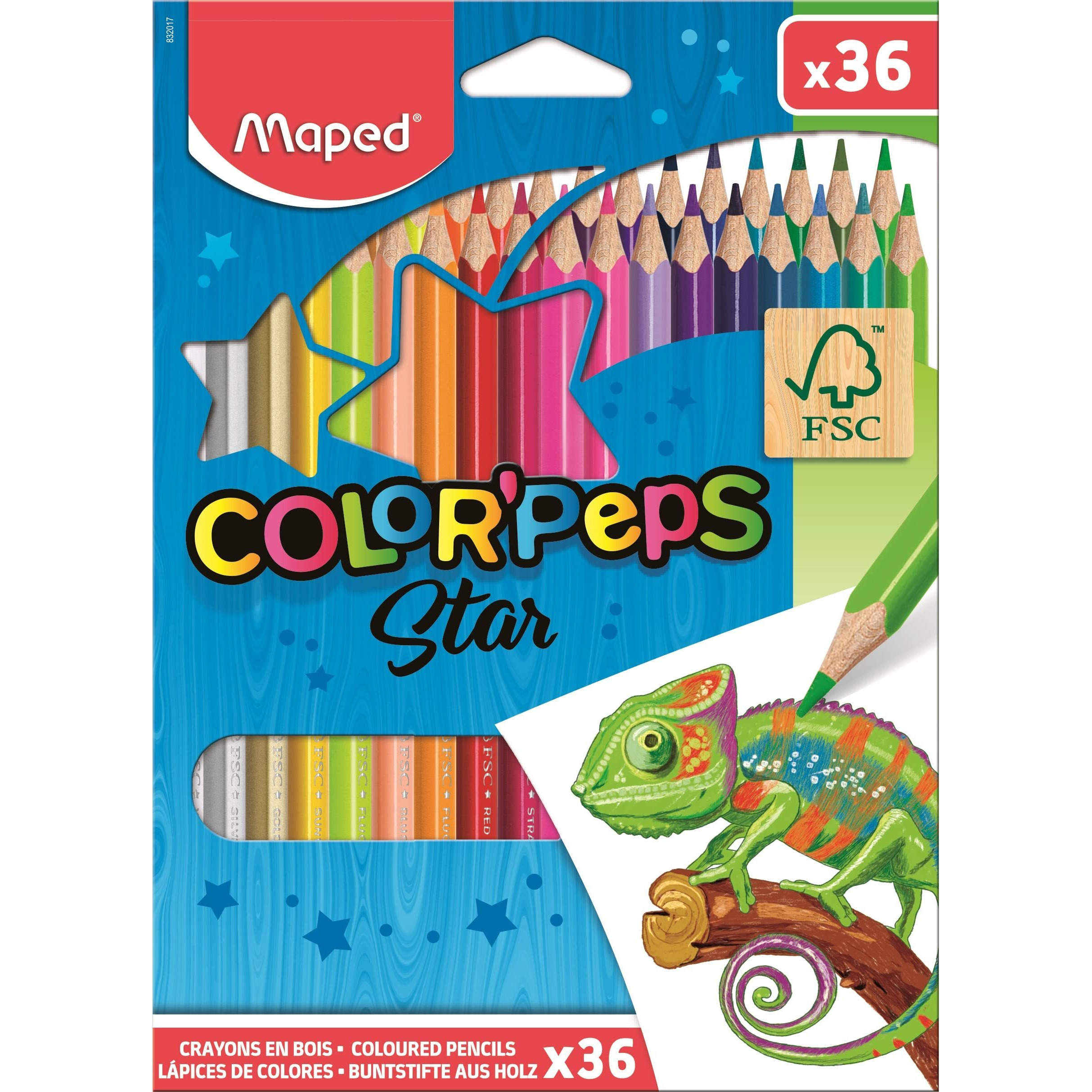 Maped Color'Peps Color Pencil Set - Pack Of 36 (Multicolor)
