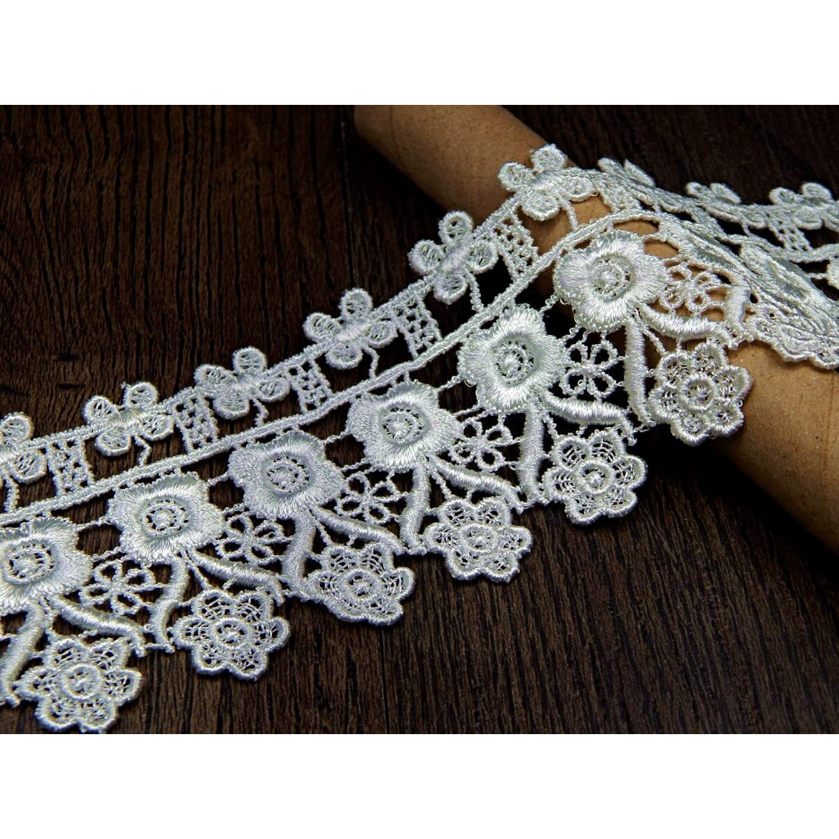 White Lace And Border Material For Suits,Saree & Dupatta (7 Cm) Qty 5 Yard,Used As Trims,Borders,Embroidery Lace Applique,Fabric Lace,Ribbon,Sewing Supplies,Applique,Cotton Lace Border Work,Diy.