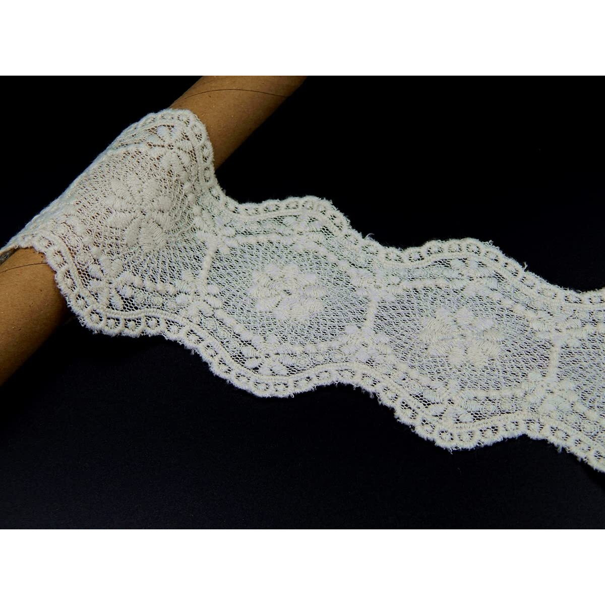 Orient Lace Craft Net Embroidery Lace And Border Material | Fine Quality Dye Able Lace Trim For Sewing,Invitation Cards,Curtain Tablecloth Slipcover Bridal Diy Clothing/Accessories