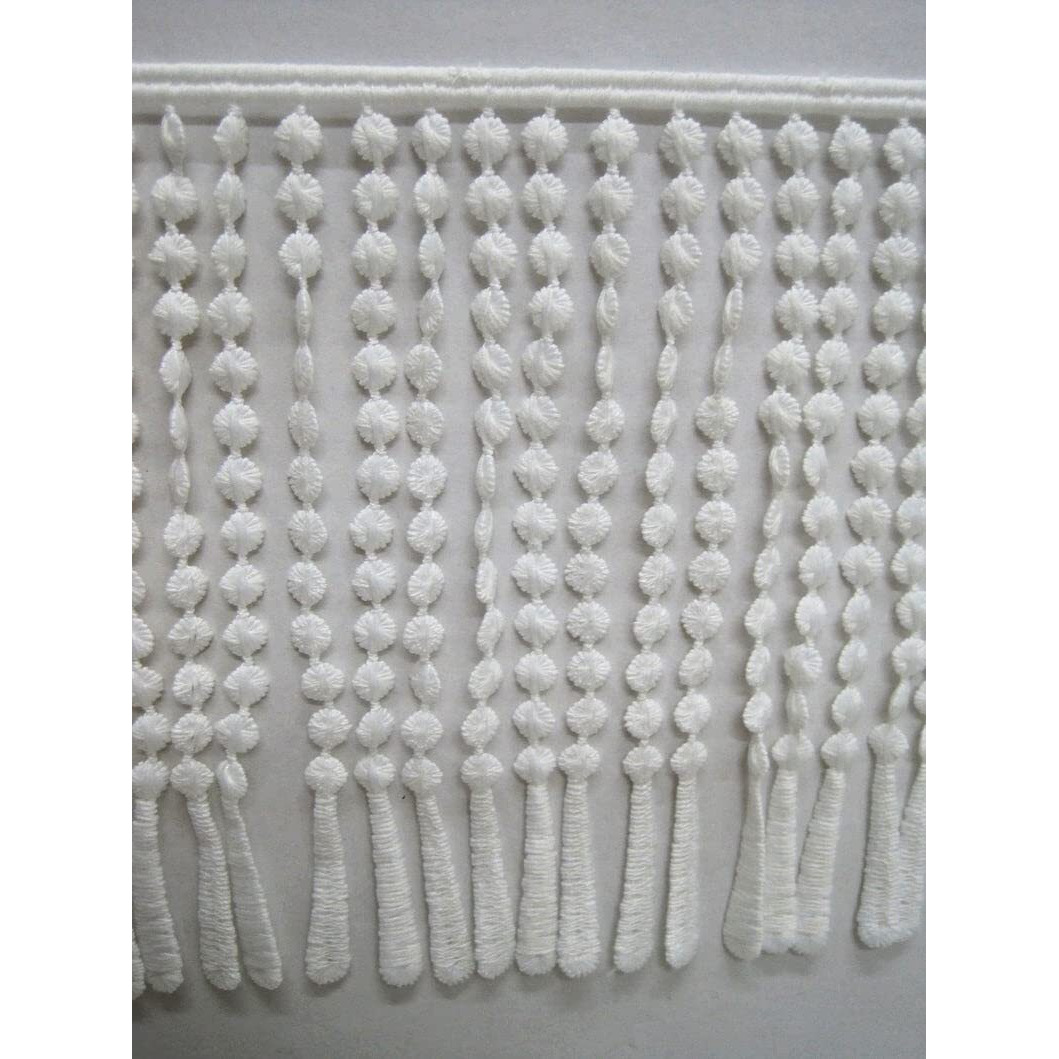 Orient Lace Craft White Lace&Border For Decoration,Embroidery Tassle Lace Ribbon Fabric For Decor Saree Duppata Top Dress Bridal Party Diy Clothing/Accessory (16 Cm)