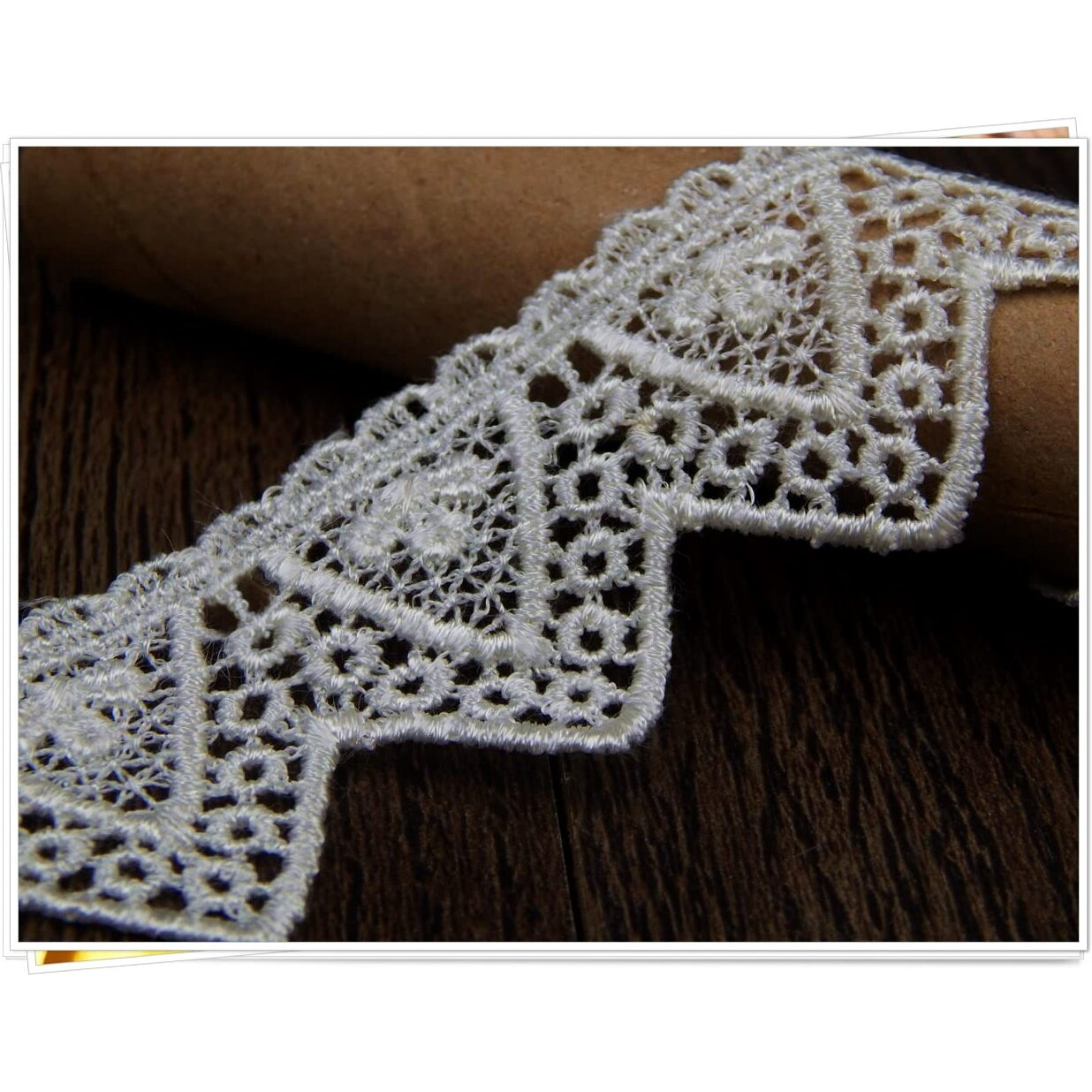 Orient Lace Craft White Embroidery Lace Border For Sarees,Dresses,Home Furnishing,Diy Projects,Wedding Card Decoration Etc.