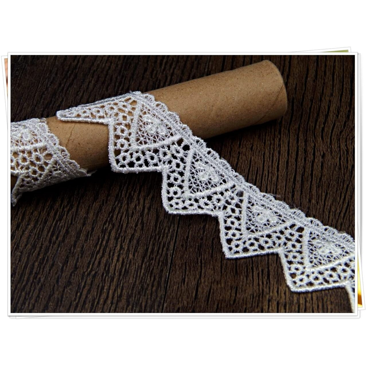 Orient Lace Craft White Embroidery Lace Border For Sarees,Dresses,Home Furnishing,Diy Projects,Wedding Card Decoration Etc.