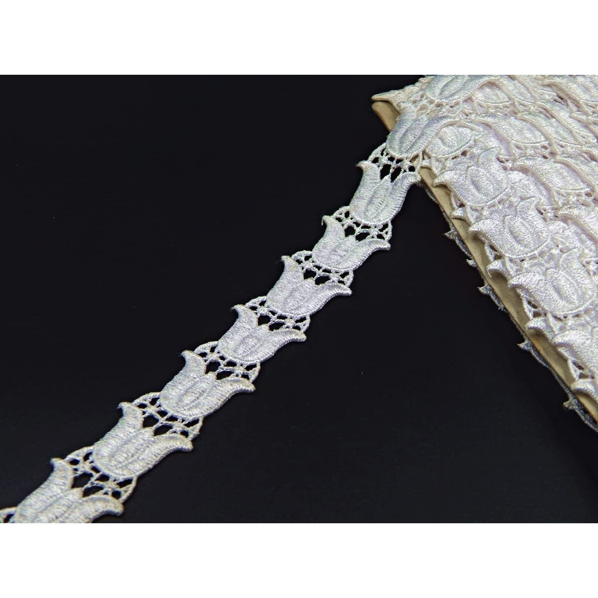 Orient Lace Craft White Lace And Border Material For Rida,Suits,Saree Border Qty 5 Yard,Used As Trims,Ribbon,Embroidery Lace,Applique,Fabric Lace,Sewing Supplies,Dupatta Lace Border Bridal,Diy.