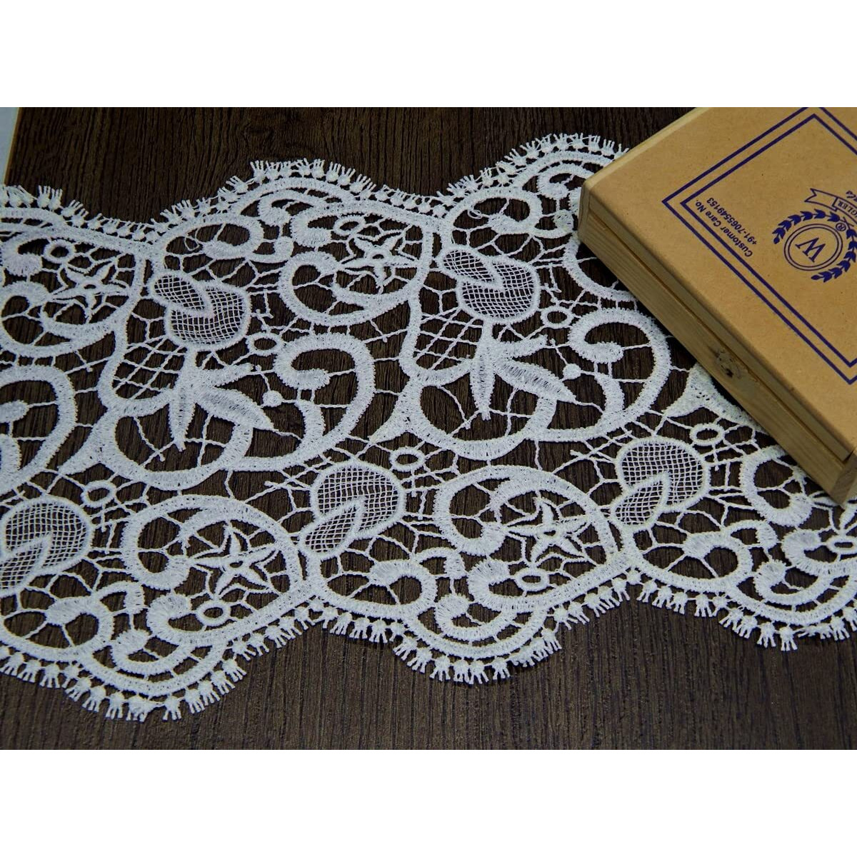 White Lace And Border Material For Rida,Suits,Saree Lace Border (Size 20 Cm) Qty 5 Yard ,Used As Trims,Borders,Ribbon,Embroidery Lace,Applique,Fabric Lace,Sewing Supplies,Cotton Lace Work,Dupatta Lace Border Bridal,Diy.