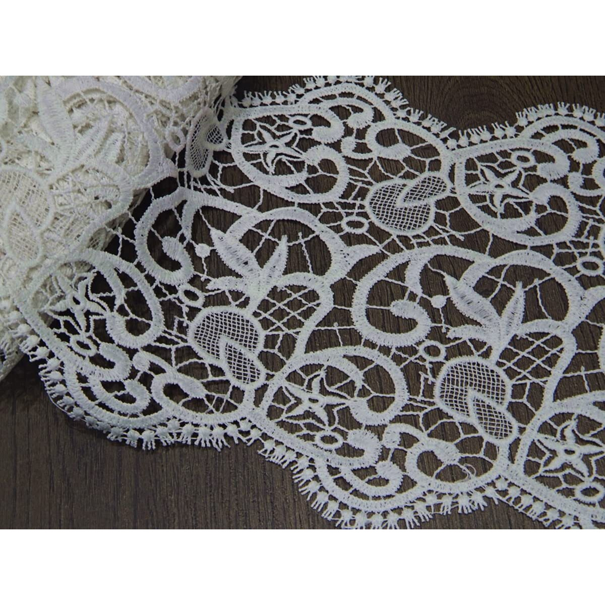 White Lace And Border Material For Rida,Suits,Saree Lace Border (Size 20 Cm) Qty 5 Yard ,Used As Trims,Borders,Ribbon,Embroidery Lace,Applique,Fabric Lace,Sewing Supplies,Cotton Lace Work,Dupatta Lace Border Bridal,Diy.