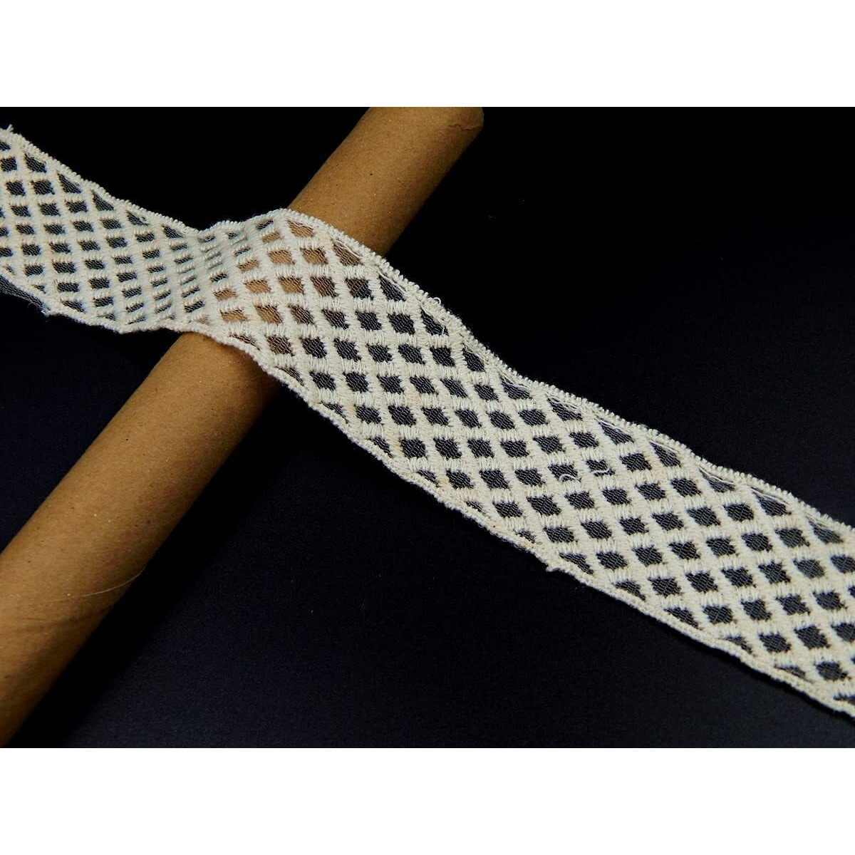 Orient Lace Craft Net Embroidery Lace And Border Material | Fine Quality Dye Able Lace Trim For Sewing,Invitation Cards,Curtain Tablecloth Slipcover Bridal Diy Clothing/Accessories