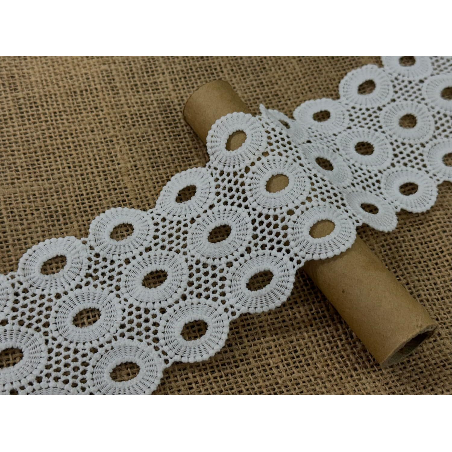 Orient Lace Craft White Lace And Border Material (8.2 Cm) Qty 10 Mtr,Used As Trims,Saree Borders,Embroidery Lace,Applique,Fabric Lace,Sewing Supplies,Cotton Lace Work,Dupatta Lace Bridal,Diy.