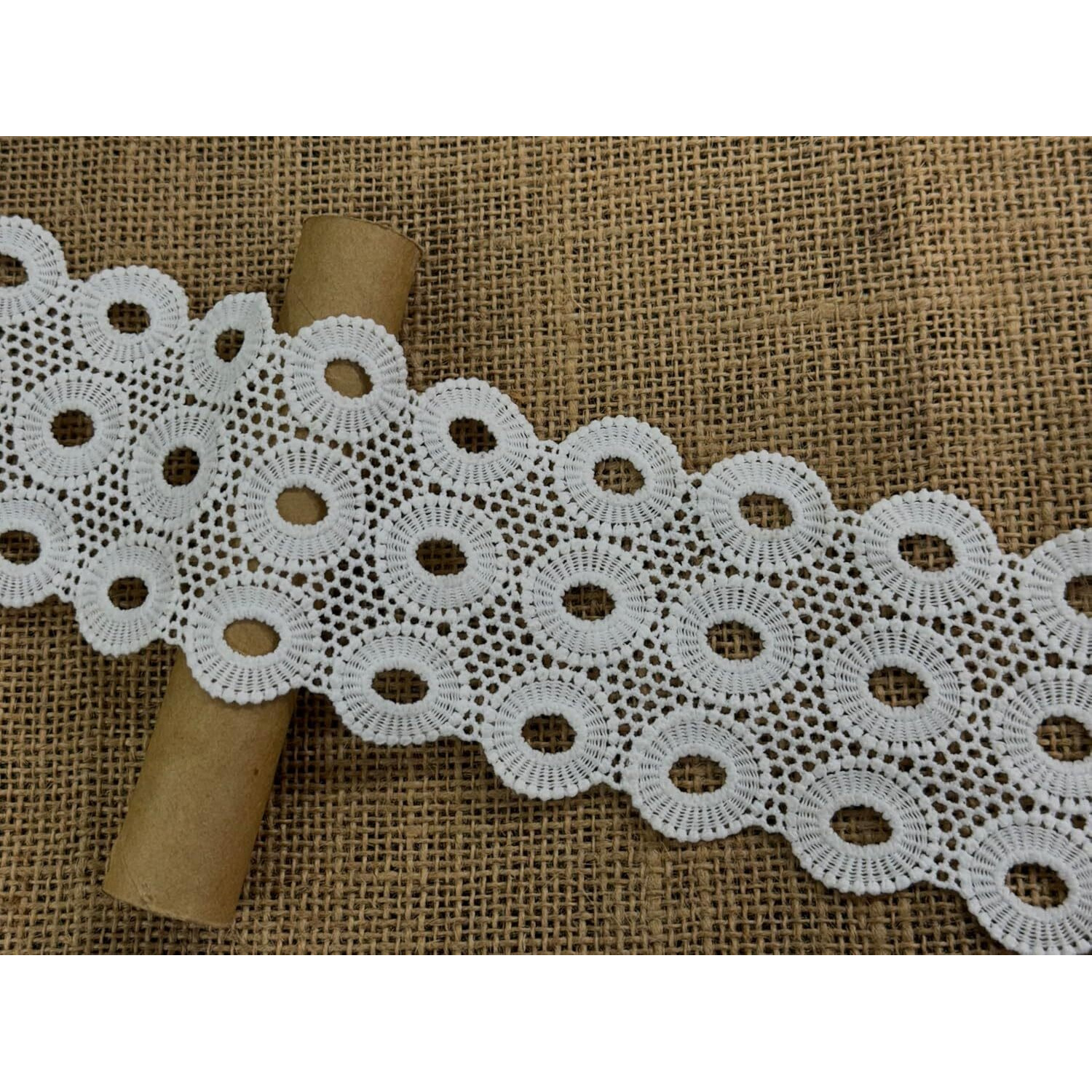 Orient Lace Craft White Lace And Border Material (8.2 Cm) Qty 10 Mtr,Used As Trims,Saree Borders,Embroidery Lace,Applique,Fabric Lace,Sewing Supplies,Cotton Lace Work,Dupatta Lace Bridal,Diy.