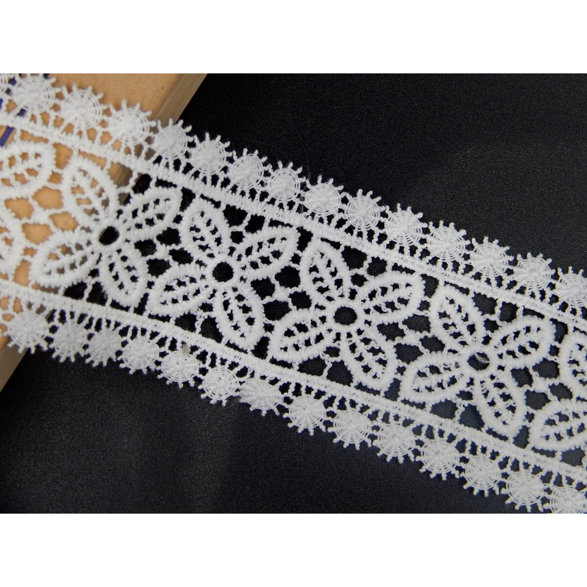 Orient Lace Craft White Lace And Border Material (5.5 Cm) Qty 5 Yard Approx,Used As Trims,Saree Borders,Embroidery Lace,Applique,Fabric Lace,Sewing Supplies,Cotton Lace Work,Dupatta Lace Bridal,Diy.