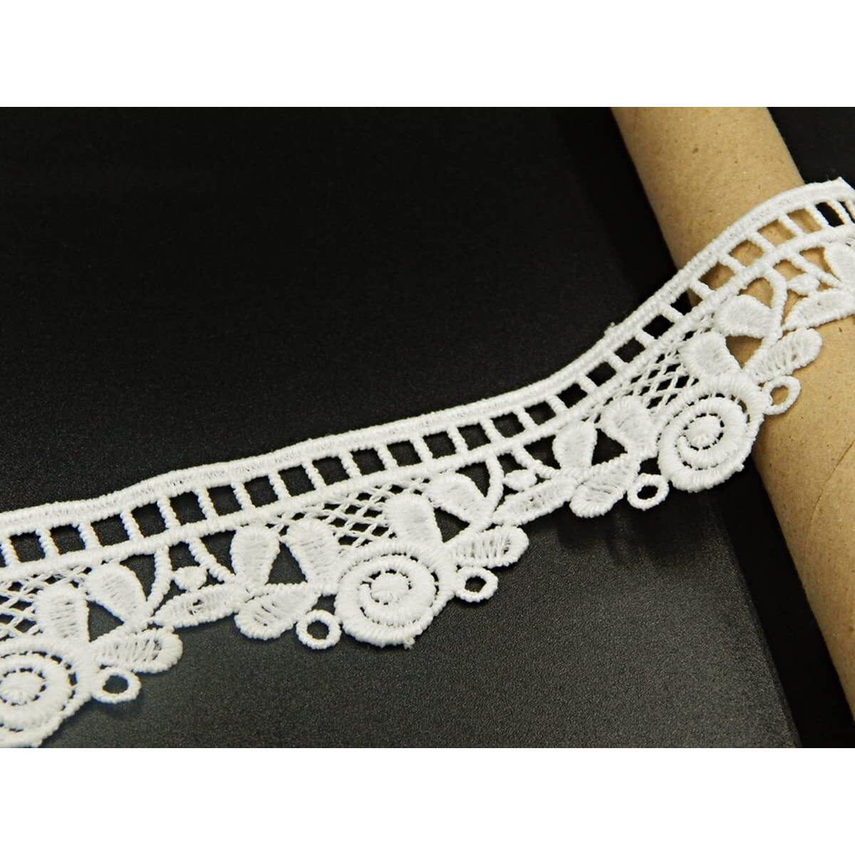 Orient Lace Craft White Lace And Border Material (3.8 Cm) Qty Approx 5 Yard,Used As Trims,Saree Borders,Embroidery Lace,Applique,Fabric Lace,Sewing Supplies,Cotton Lace Work,Dupatta Lace Bridal,Diy.