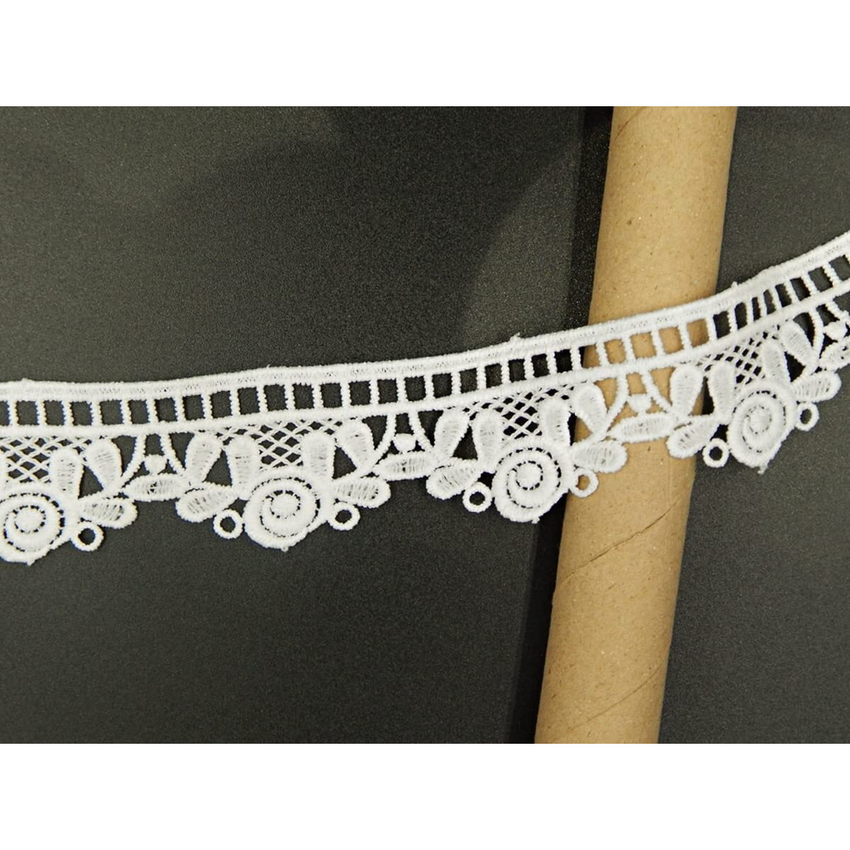 Orient Lace Craft White Lace And Border Material (3.8 Cm) Qty Approx 5 Yard,Used As Trims,Saree Borders,Embroidery Lace,Applique,Fabric Lace,Sewing Supplies,Cotton Lace Work,Dupatta Lace Bridal,Diy.