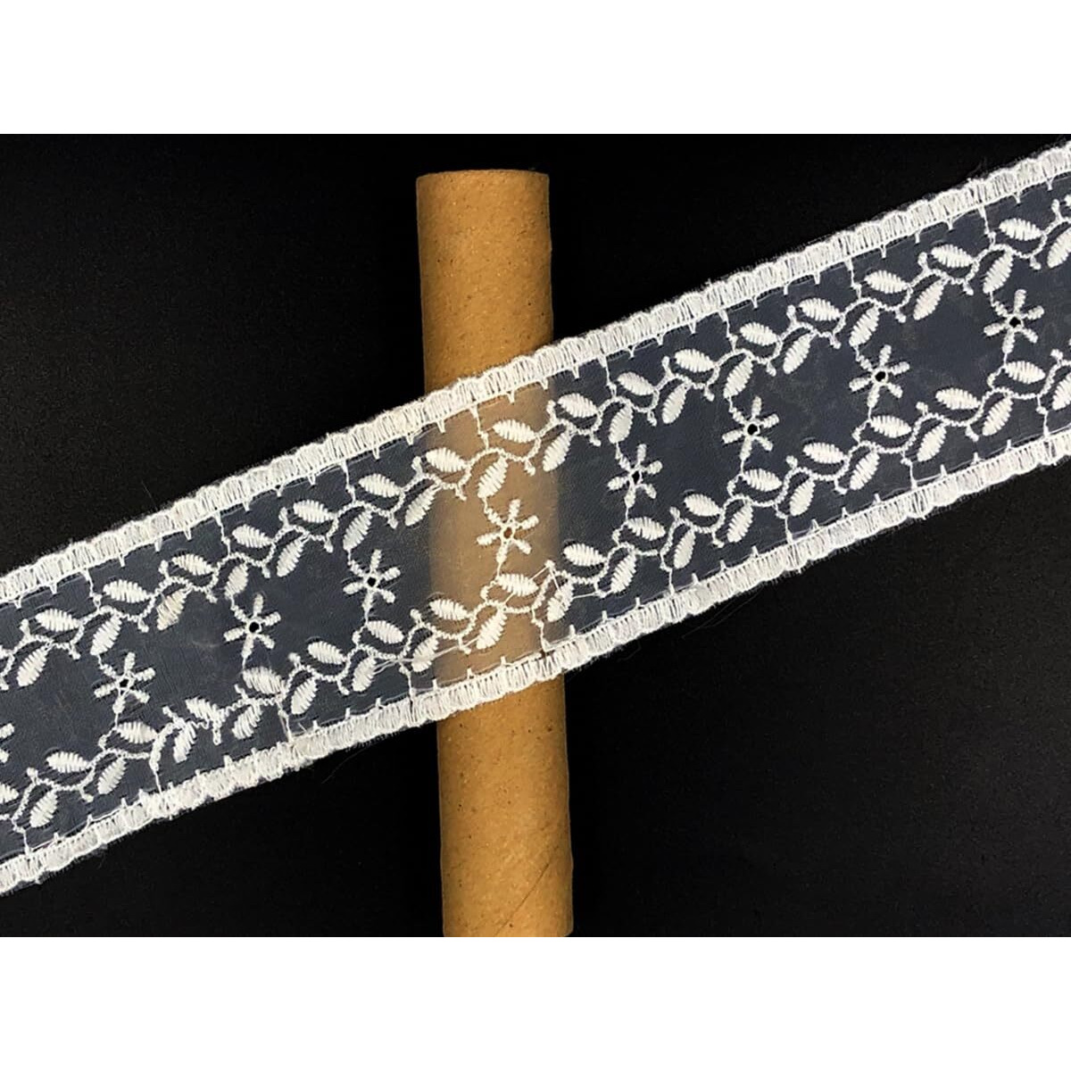 Orient Lace Craft White Organza Lace And Border Material For Suits,Saree(5.5 Cm)Qty 10 Yards,Used As Trims,Embroidery Lace,Applique,Fabric Lace,Sewing Supplies,Cotton Lace Work,Dupatta Lacebridal,Diy.
