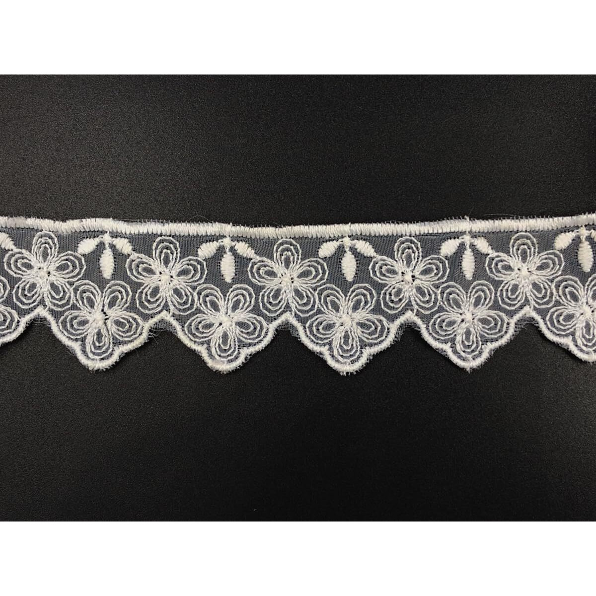 Orient Lace Craft White Organza Lace And Border Material For Suits,Saree(3.5 Cm) Qty 10 Yards,Used As Trims,Embroidery Lace,Applique,Sewing Supplies,Cotton Lace Work,Dupatta Lacebridal,Diy.