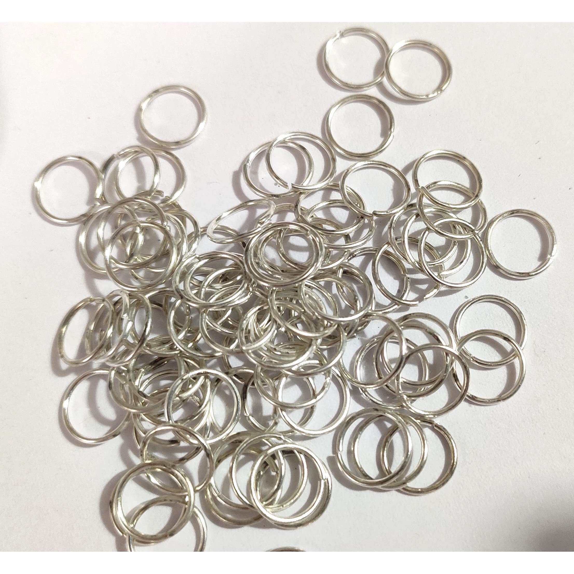 Omx Silver 9 Mm, Approx 1100 Pc Round Unsoldered Open Jump Jewellery Making Ring Material Fitting And Finding Art And Craft Kit (100 Gm)