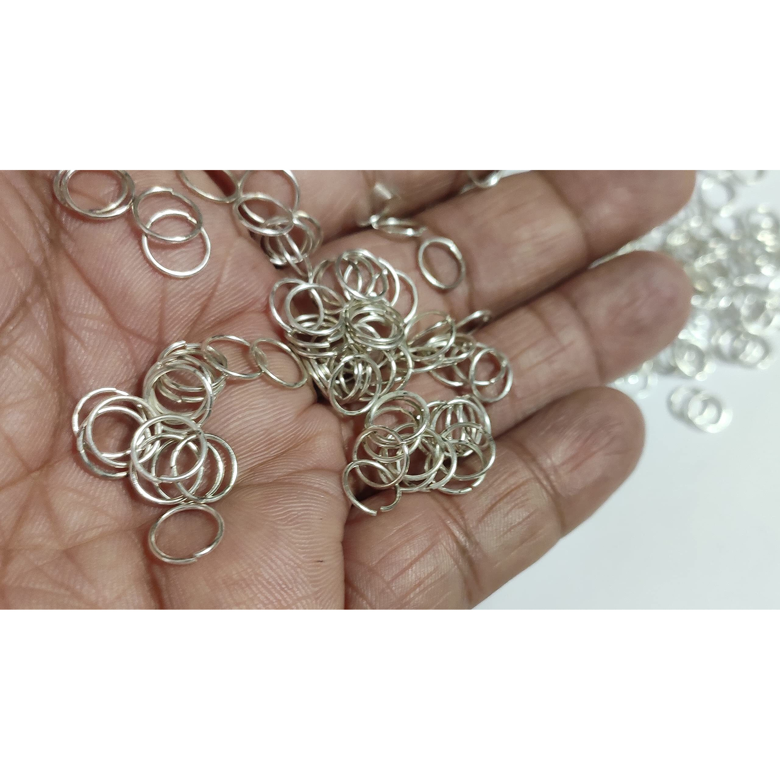 Omx Silver 9 Mm, Approx 1100 Pc Round Unsoldered Open Jump Jewellery Making Ring Material Fitting And Finding Art And Craft Kit (100 Gm)