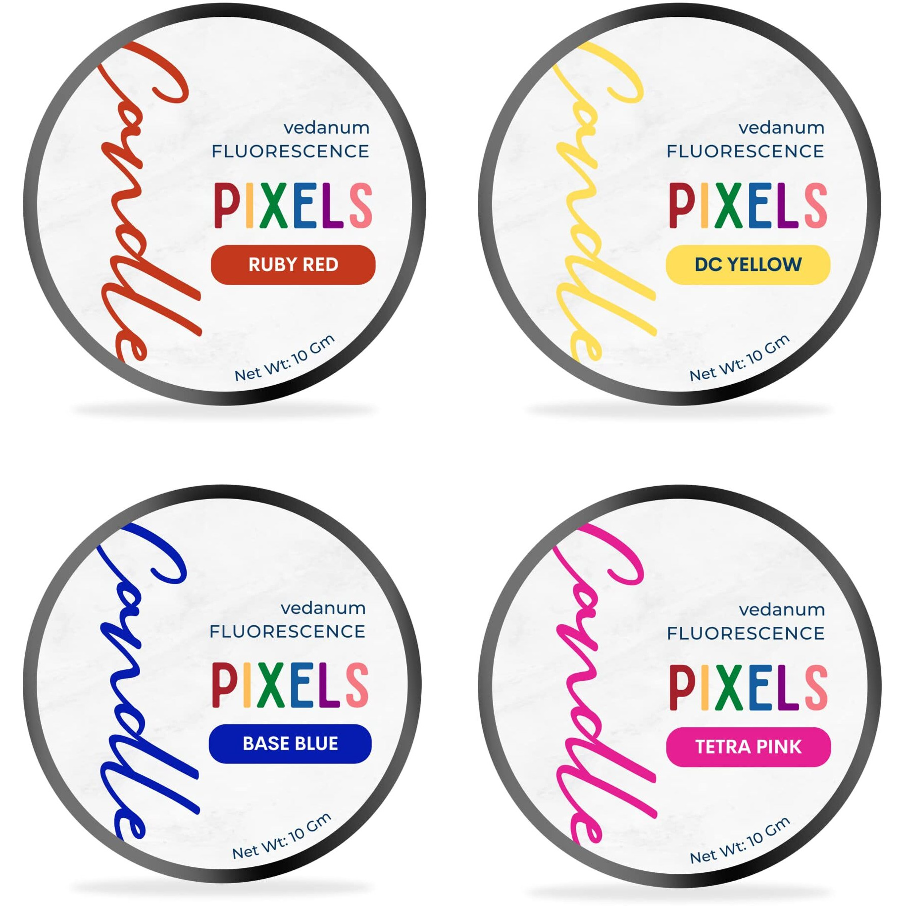 Vedanum Premium Candle Making Colors Set Of 4 Oil Soluble Pigments For Candle Wax Red Yellow Blue Pink