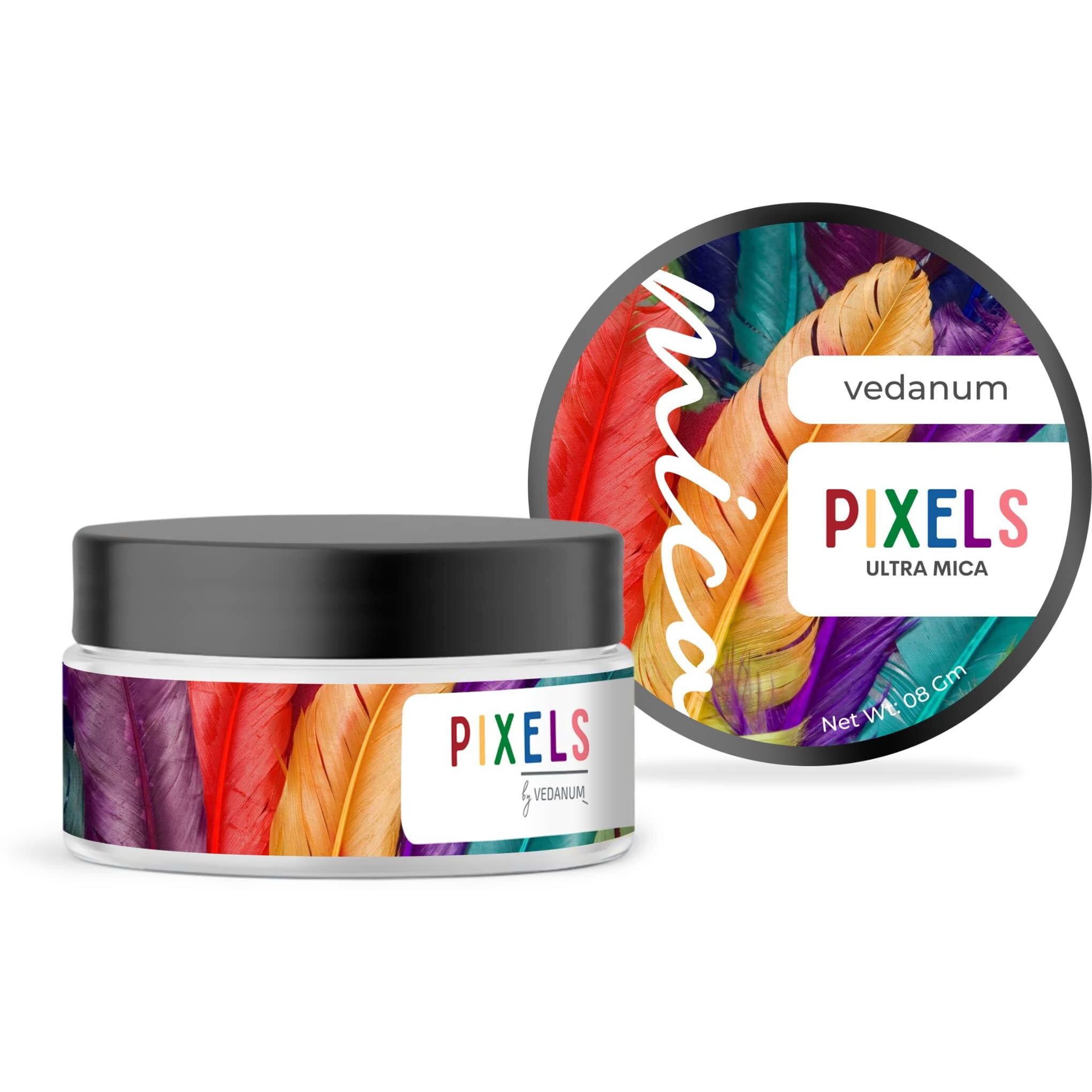 Vedanum Pixels Premium Mica Colors, Pearl Finish Pigments For Soap Making, Cosmetics, Art & Craft - Pack Of 6