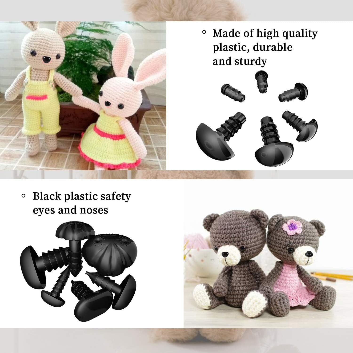 Alfa Mart 566Pcs Safety Eyes And Noses For Amigurumi, Stuffed Crochet Eyes With Washers, Craft Doll Eyes And Nose For Teddy Bear Crochet Toy Stuffed Doll And Plush Animal Gifts Washers Crochet