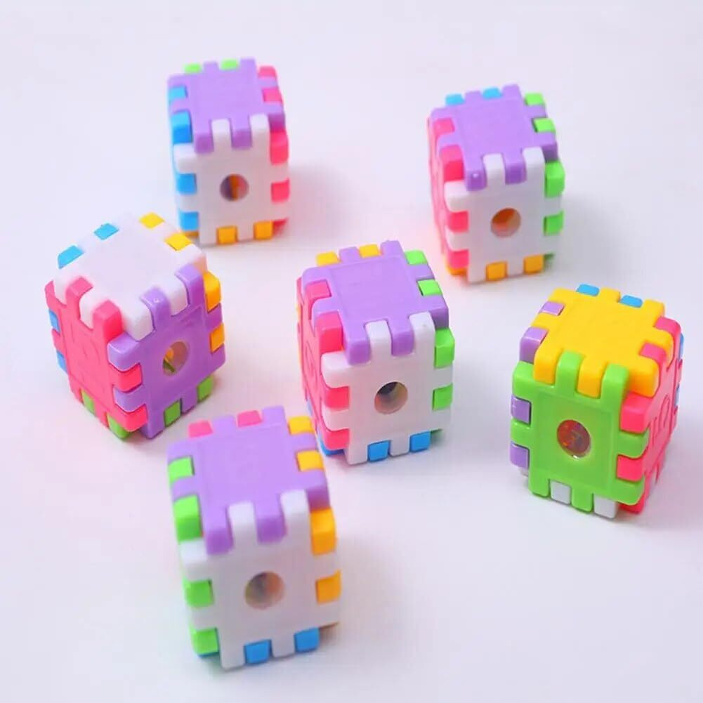 Bhavya Colorful Cube Shaped Pencil Sharpner Pack Of 5 Pieces